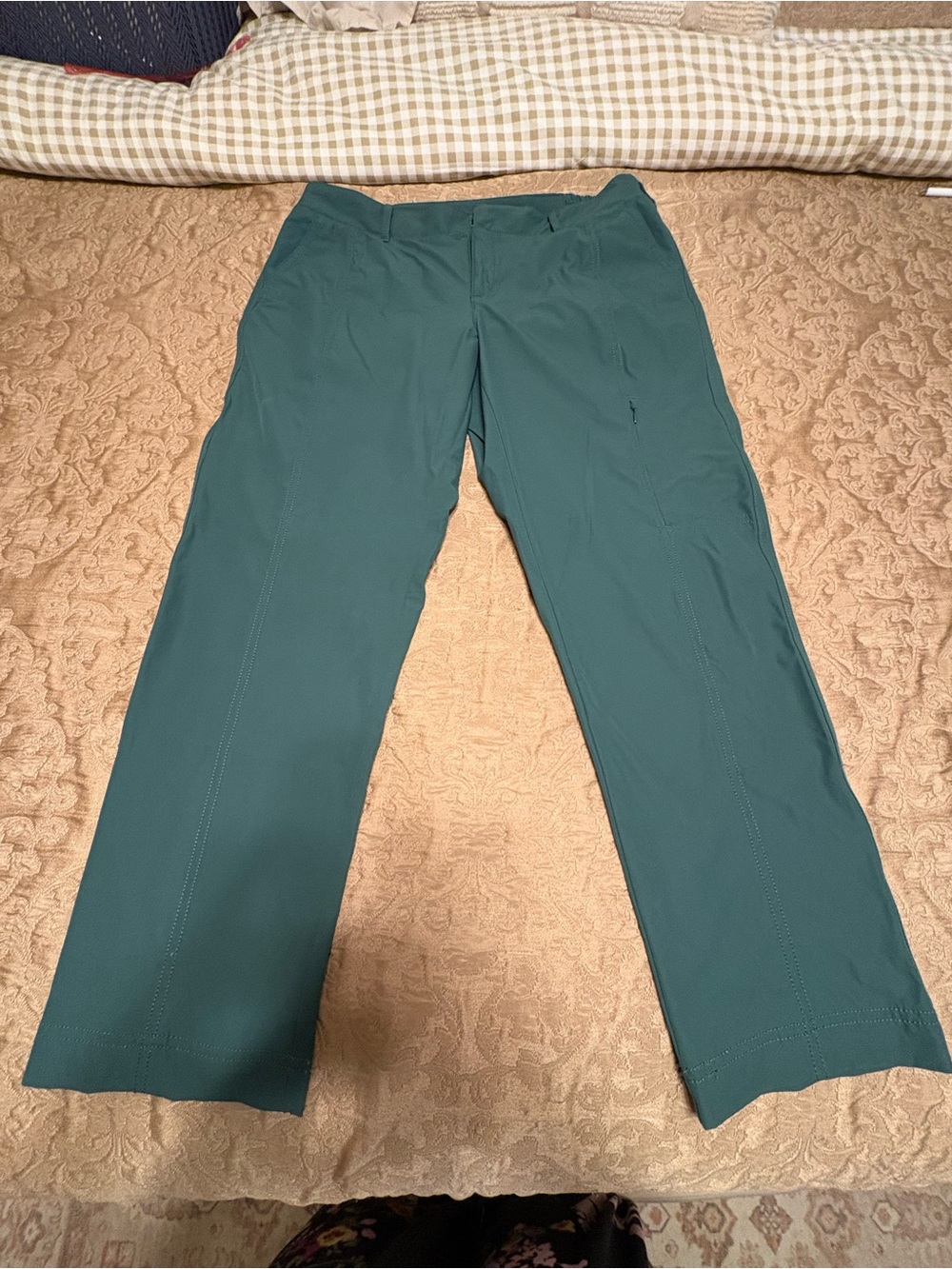 Women’s Teal Straight-Leg Track Pants